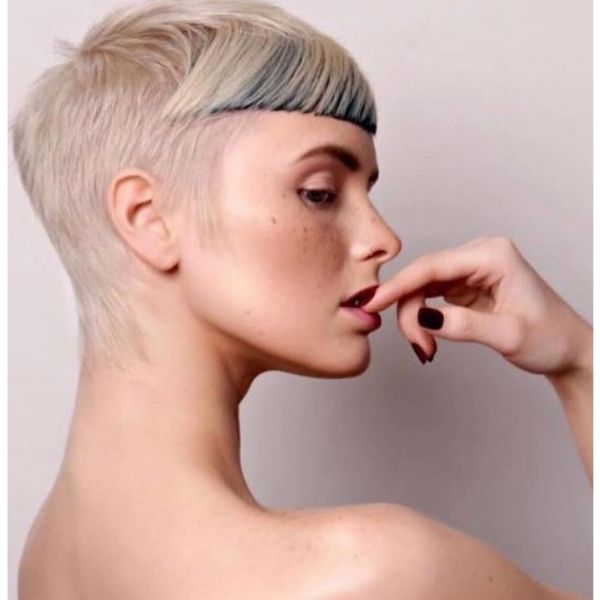 Short Pixie With Straight Bangs Hairstyles For Women
