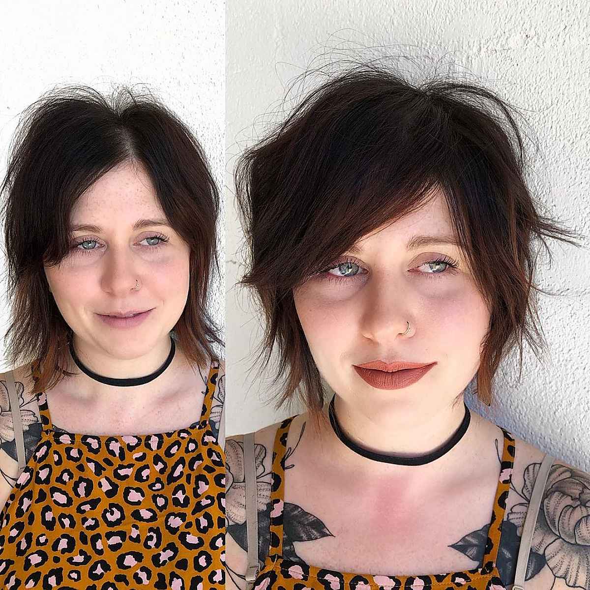 Short Shag with Side-Swept Bangs
