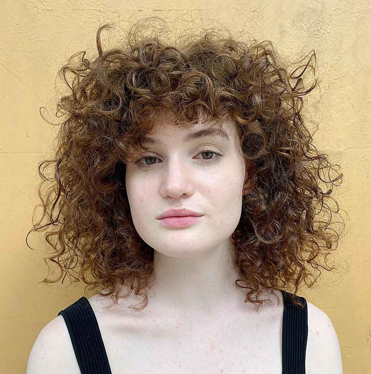 Shoulder-Length Chop for Curly Hair