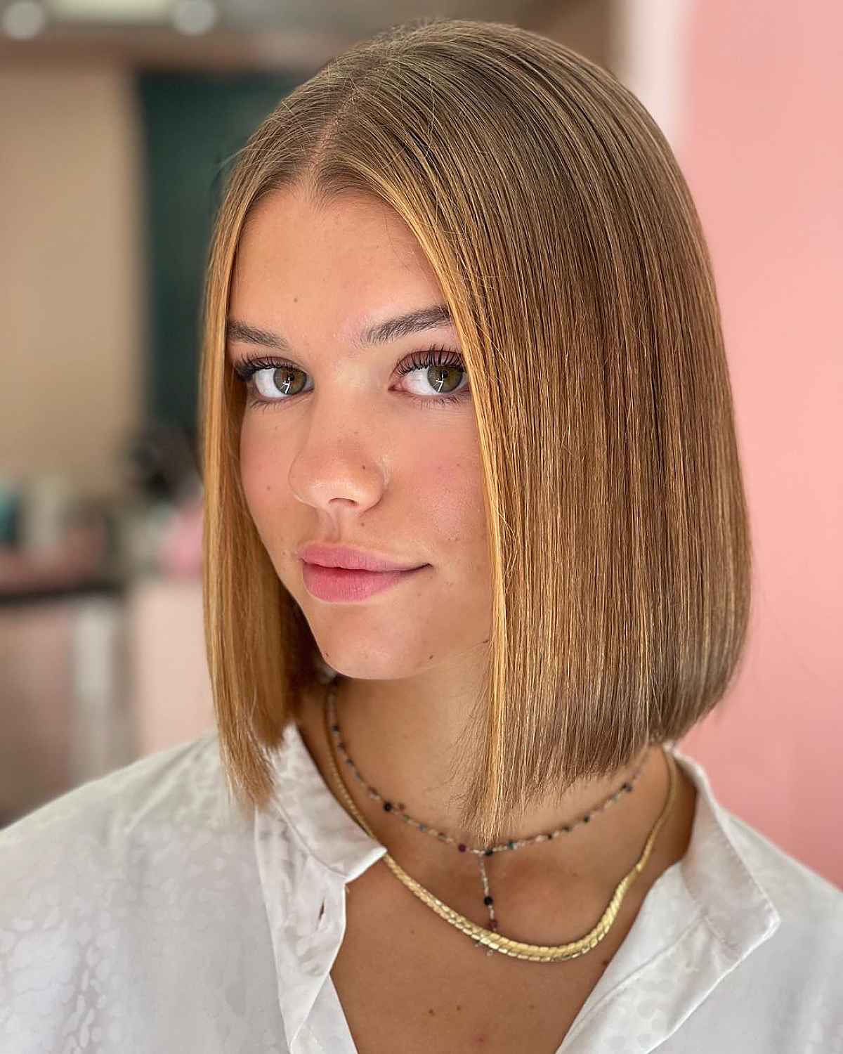 simple short straight bob