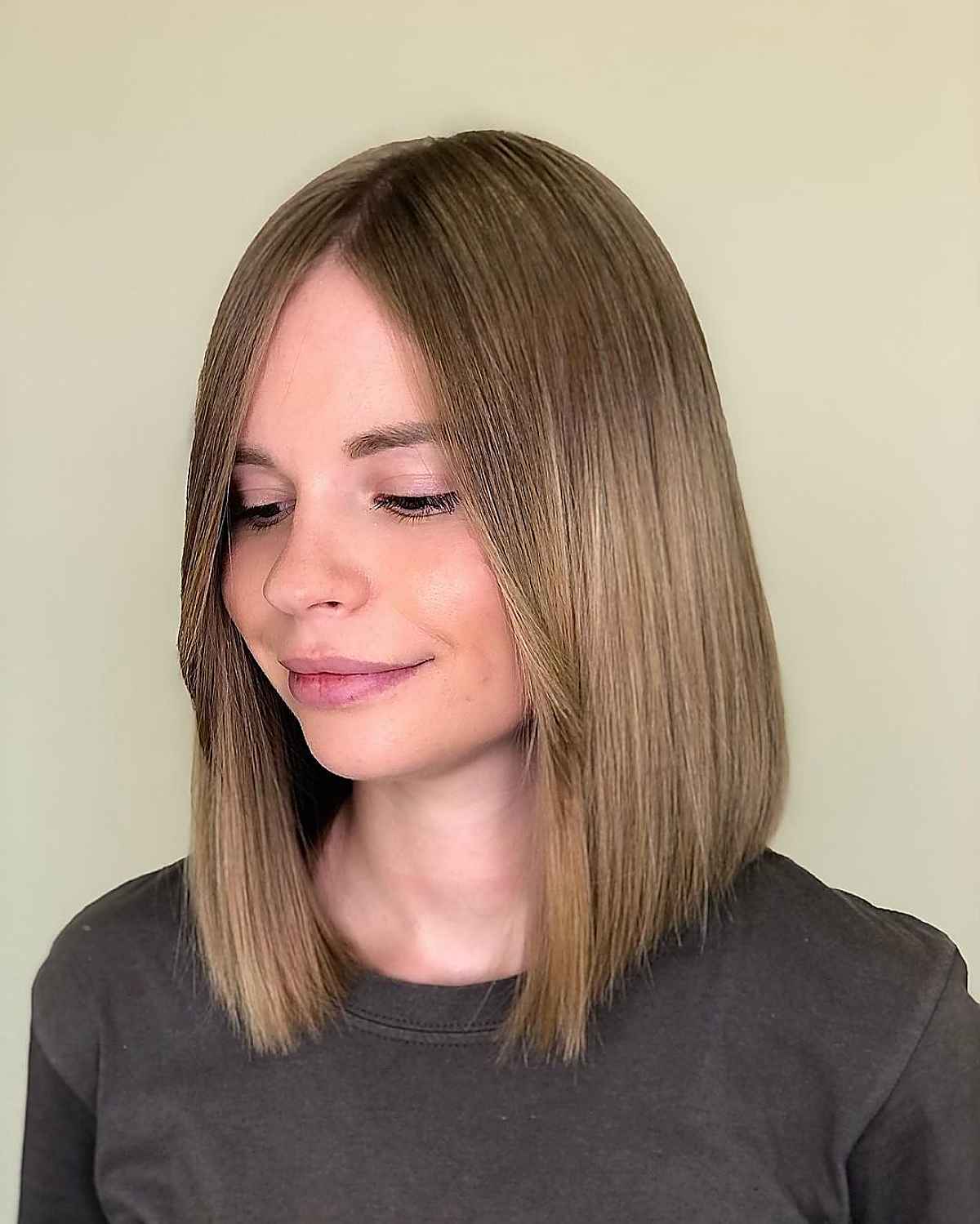 Sleek Long Bob for Straight Hair