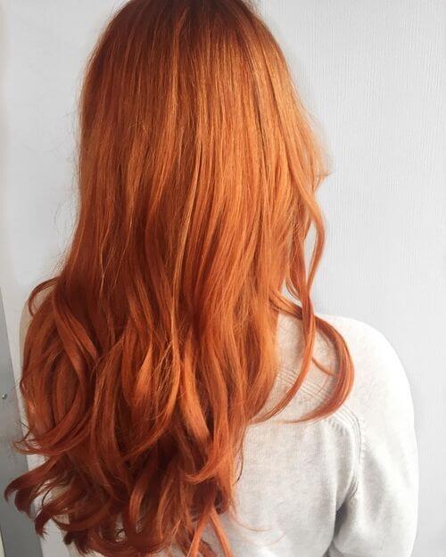 soft apricot red hair color