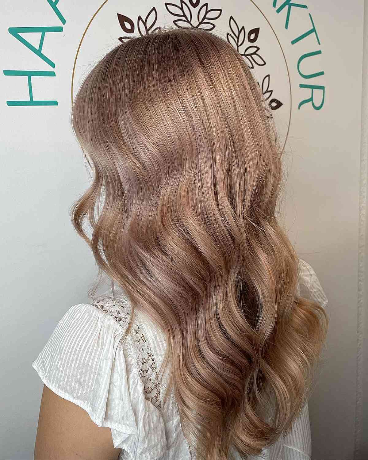 Soft Balayage on Strawberry Ash Blonde Hair