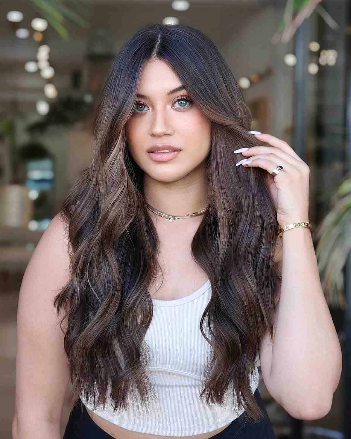 Soft Brunette Balayage on Long Hair
