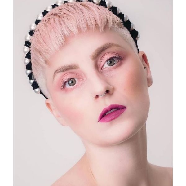 Soft Cotton Pixie With Pearl Headband