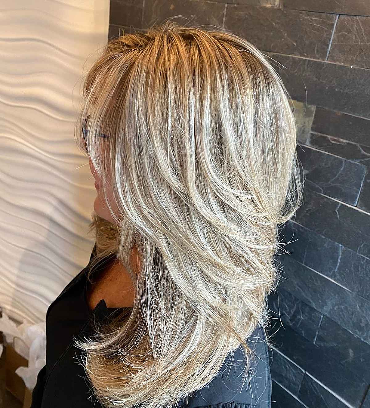 straight textured long shag with layers