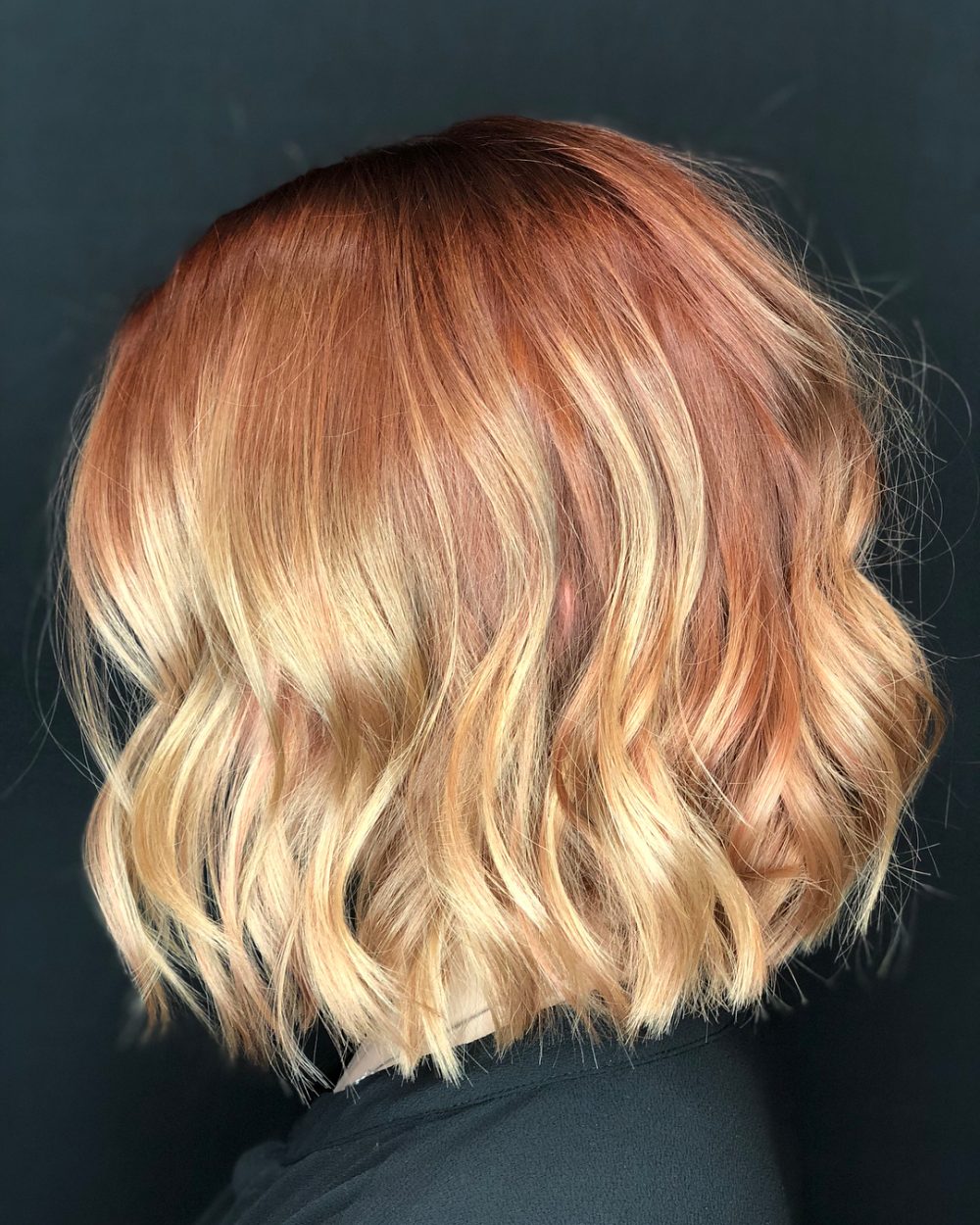 Strawberry blonde ombre hair color