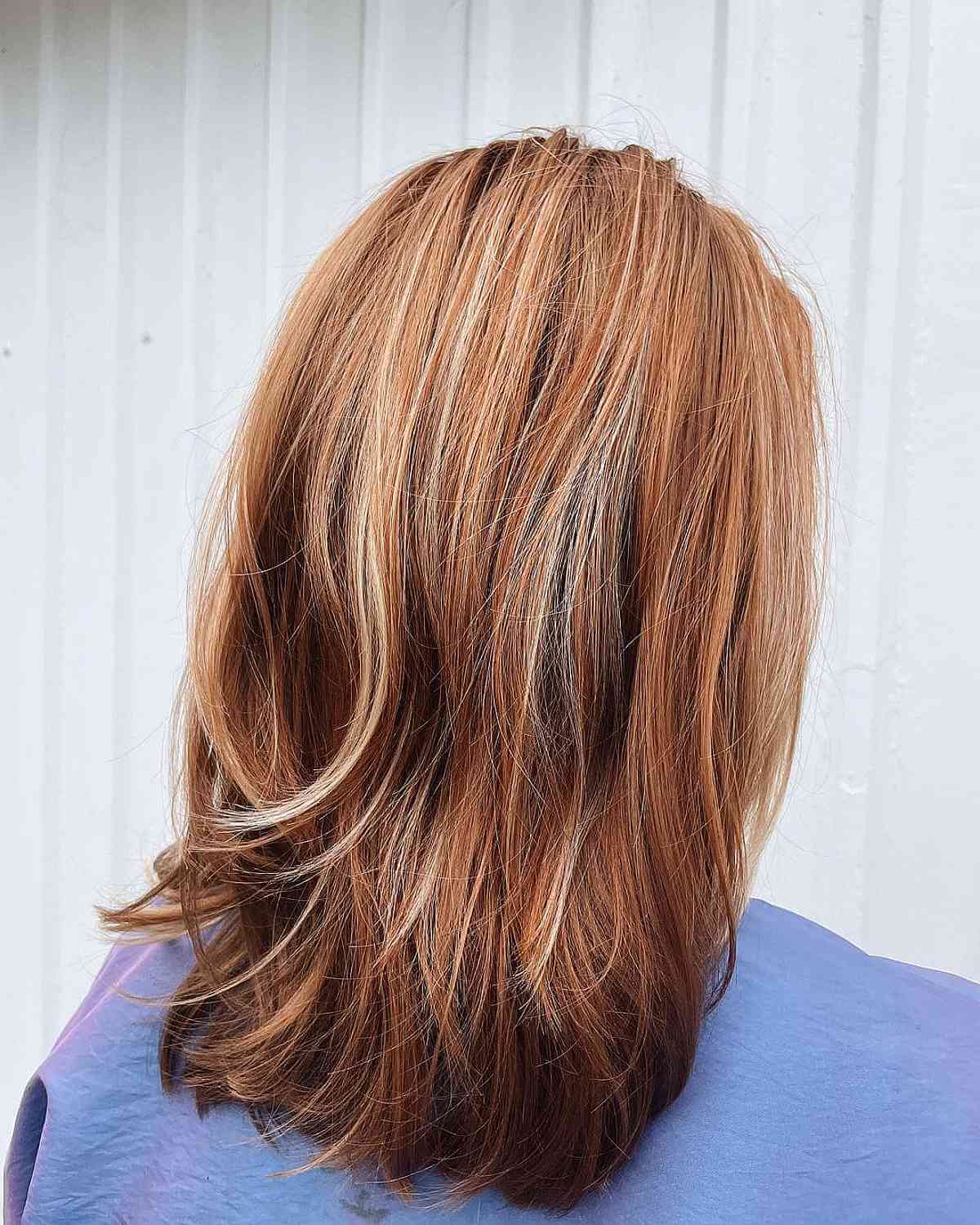 Strawberry Blonde with Peek-a-Boo Highlights