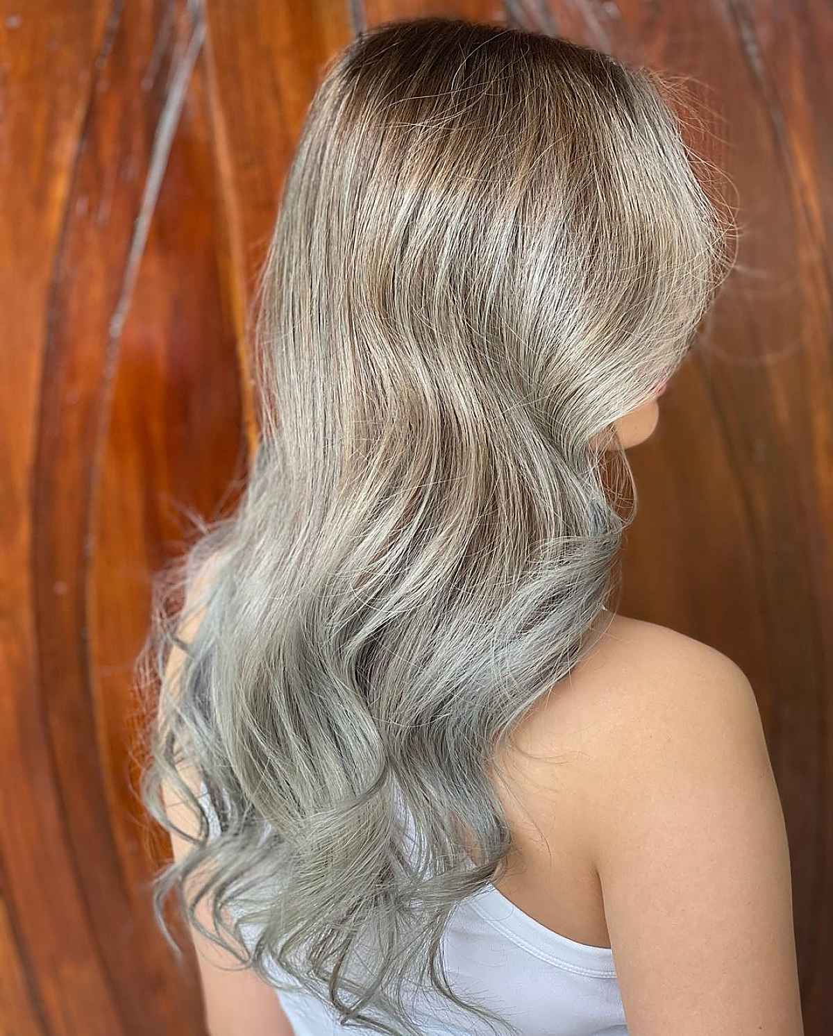 Stunning Silver Ash Blonde Hair Color