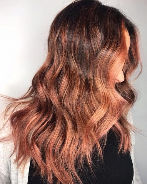 Subtle Rose Gold Balayage