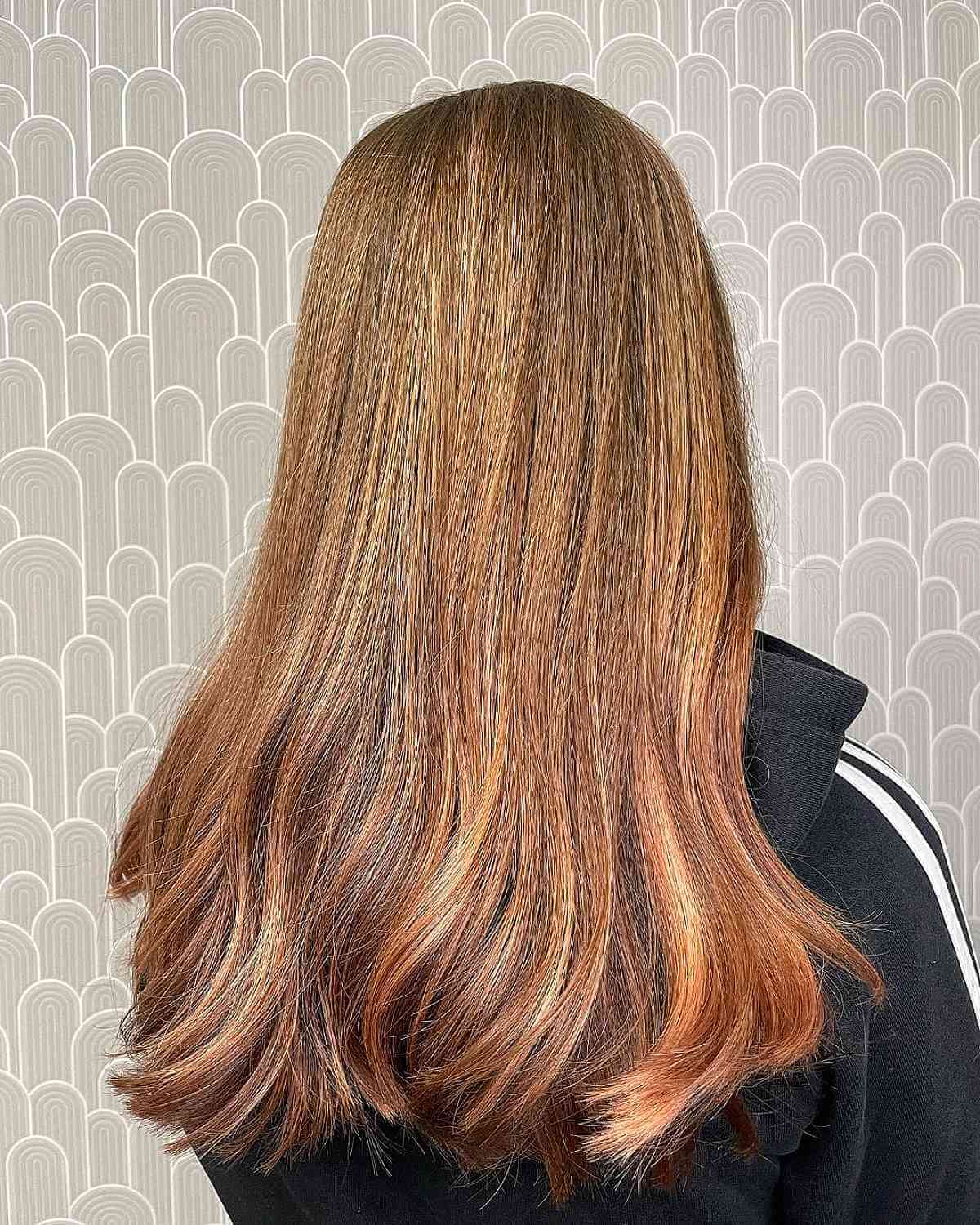 Subtle Strawberry Ombre on Light Brown Hair