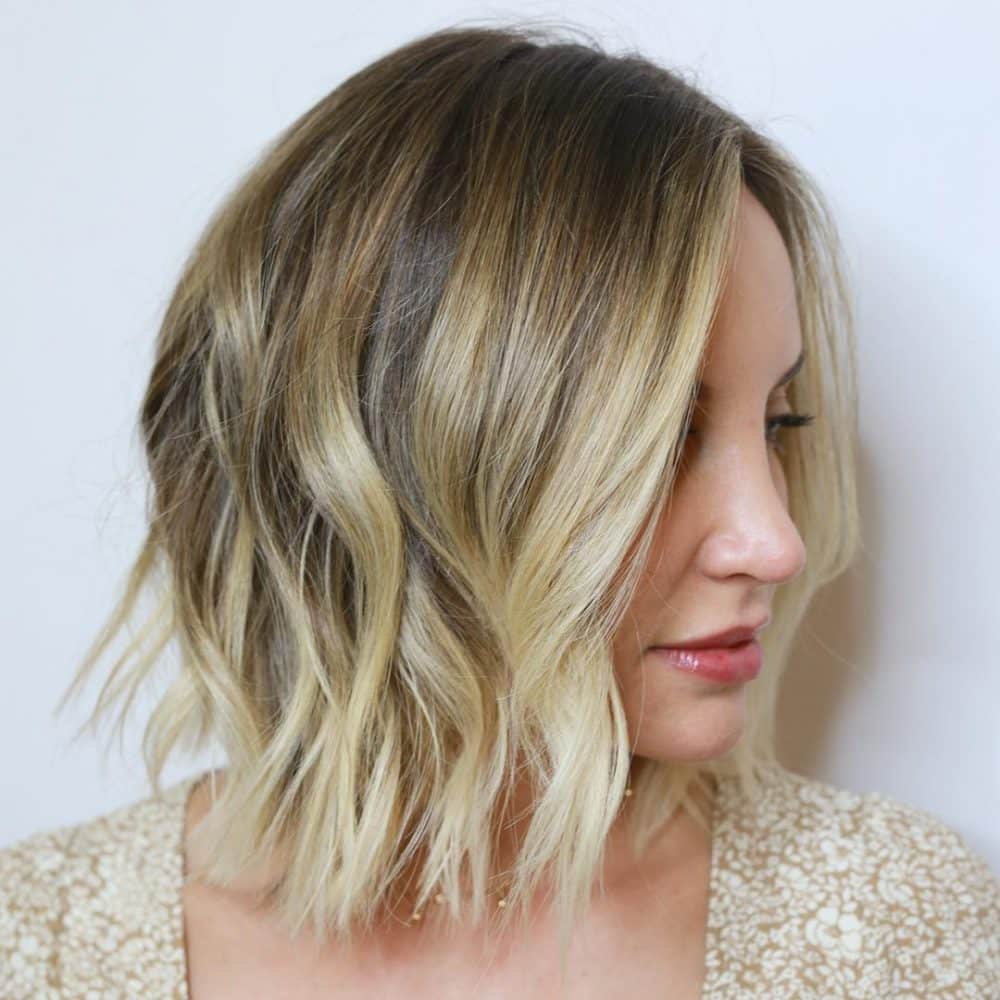 Sun-Kissed Blonde Ombre for short Choppy Hair