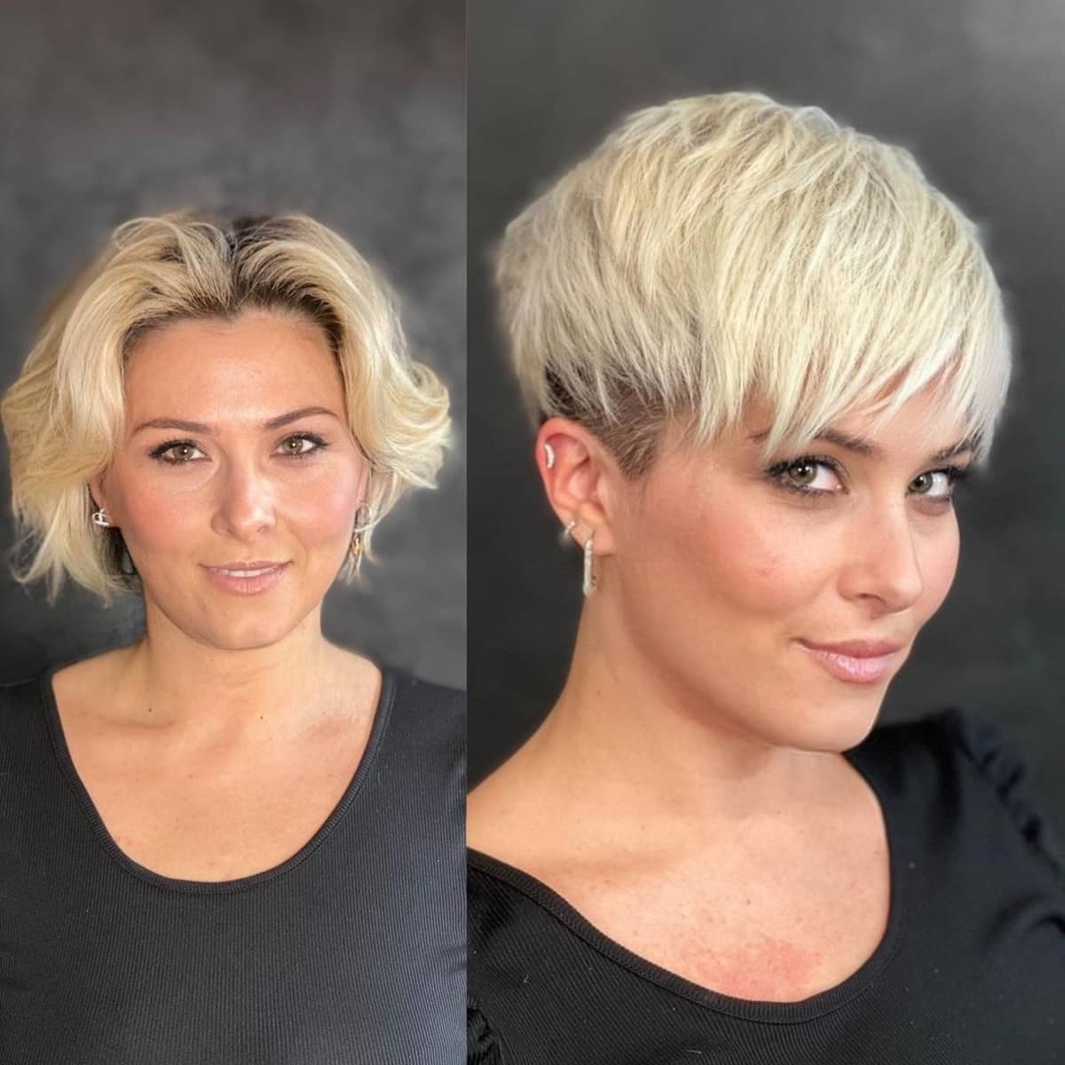 Super Short Pixie Haircut with Bangs