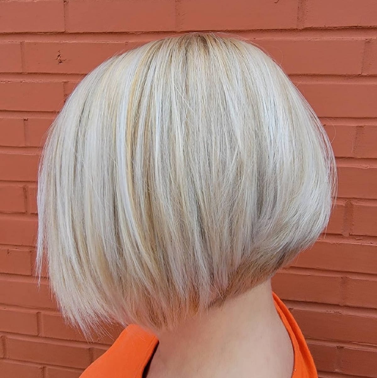 Super short razored blonde bob