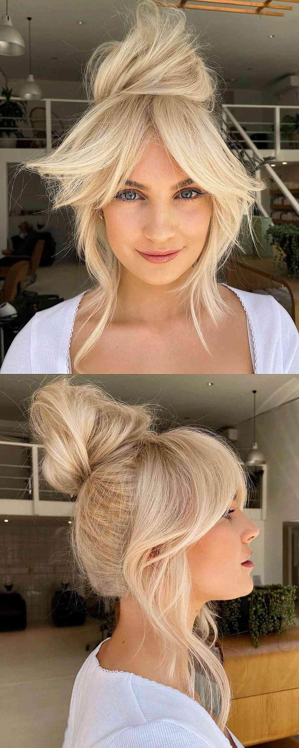 Super Simple Messy Bun for Long Hair