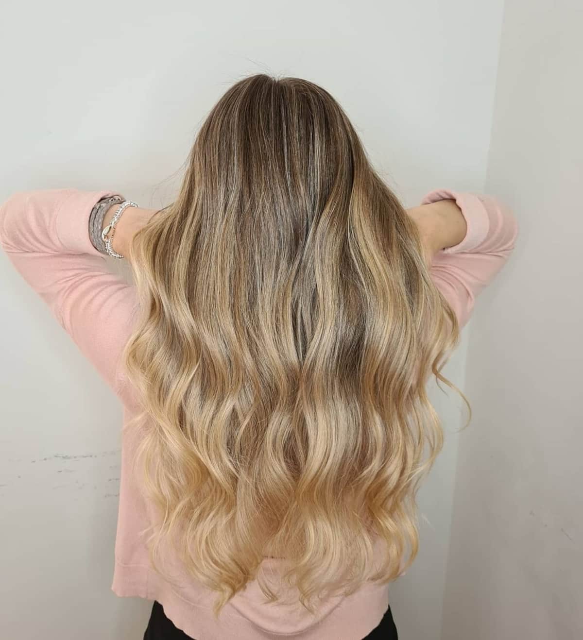 Sweet Honey Blonde with Dark Blonde Roots