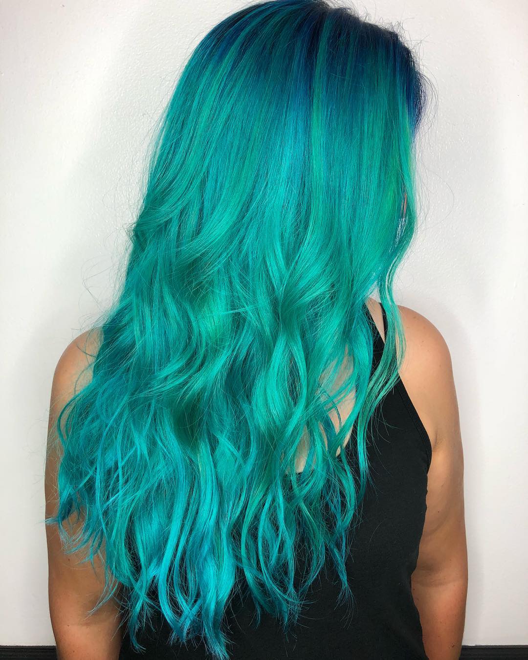 Teal and Light Blue Ombre Mermaid Hair