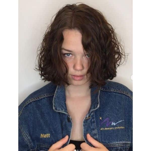 Textured Bob With Soft Waves For Brown Hair
