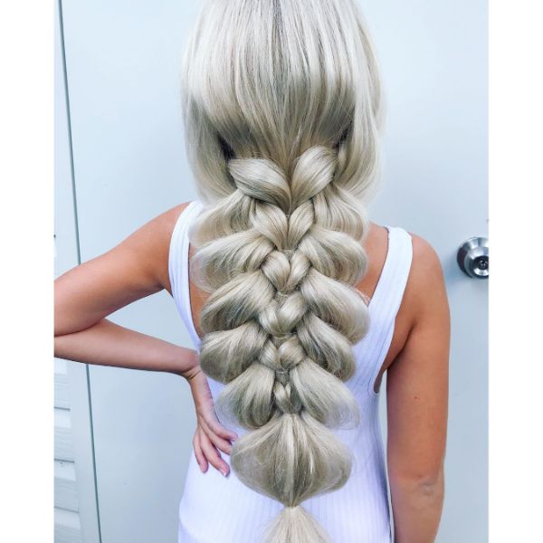 The Double Pull Through Braided Hairstyles for Long Hair