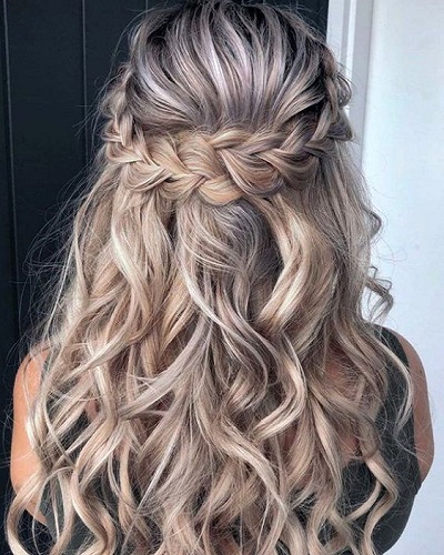 The Half-Up Braided Crown Hairstyle