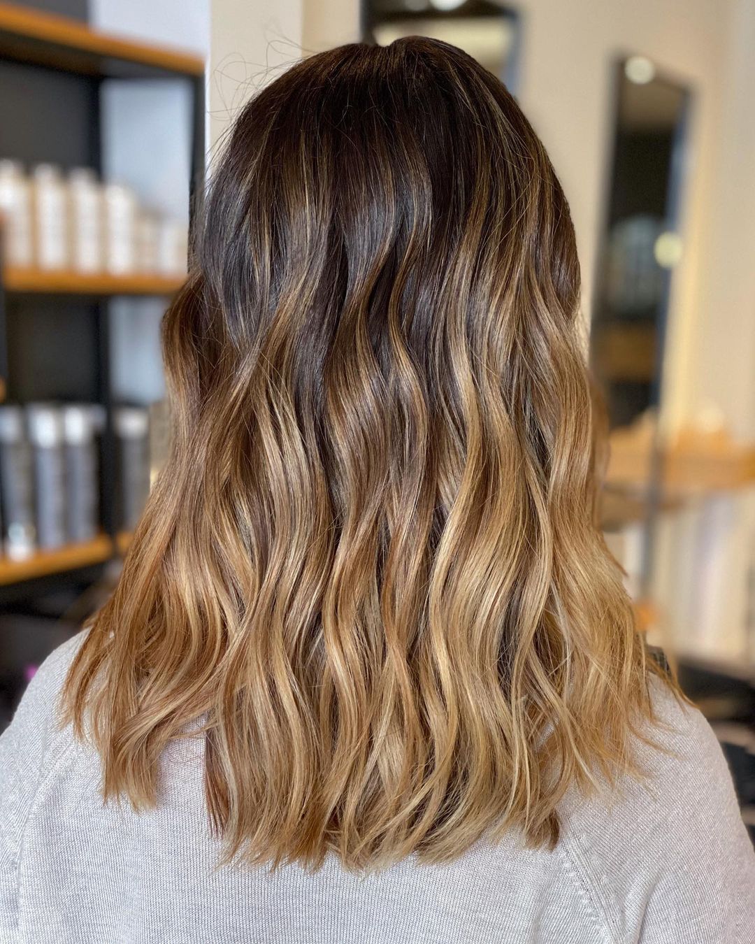 Toffee and Espresso Balayage Ombre