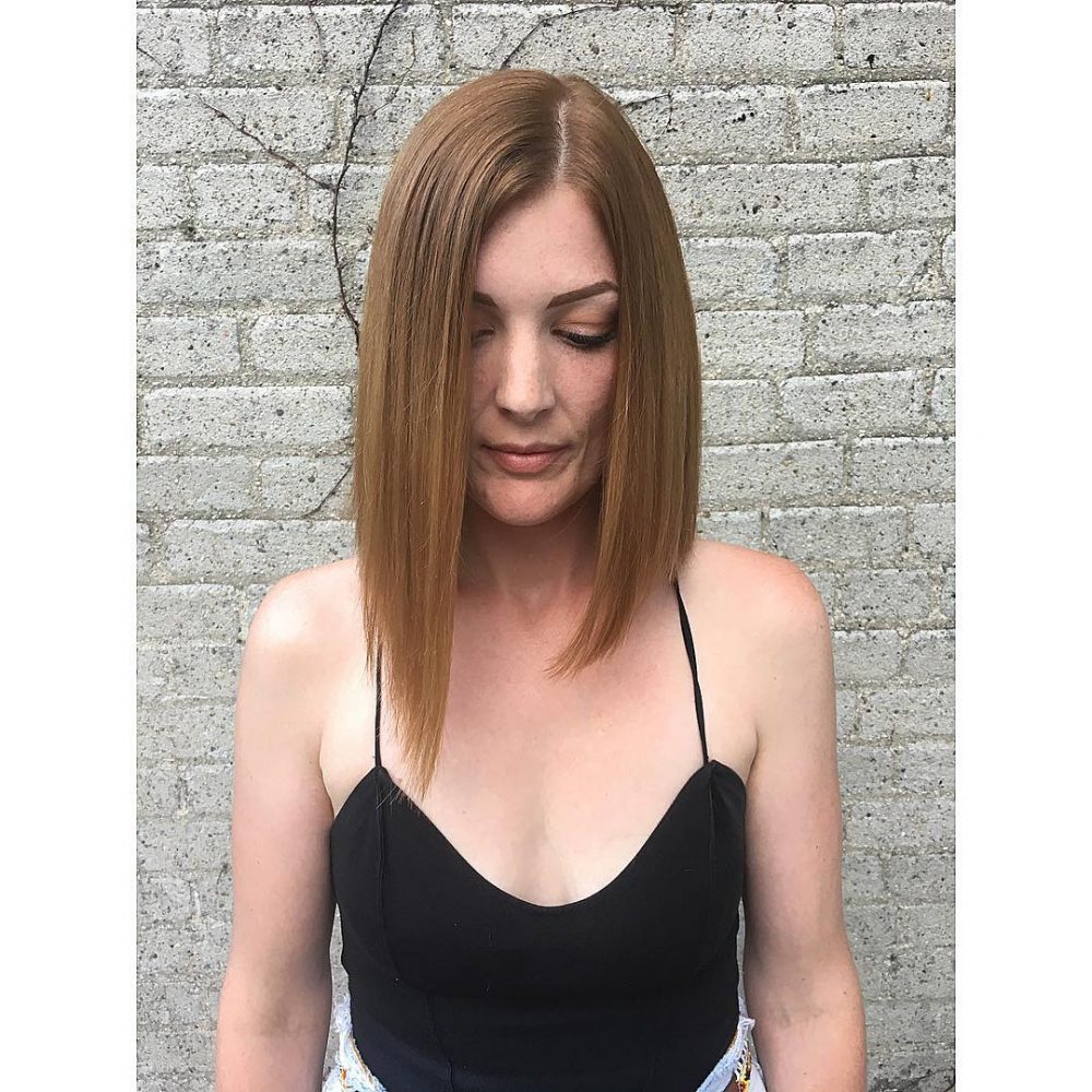 Trendy Angled Bob for Straight Medium Hair