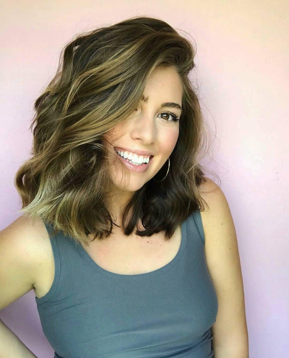 Trendy Medium Length to Short Length Haircut for Thick Hair