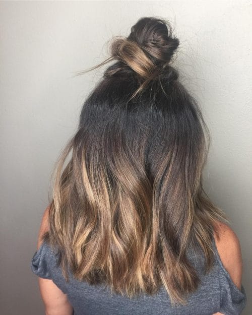 Trendy Topknot hairstyle