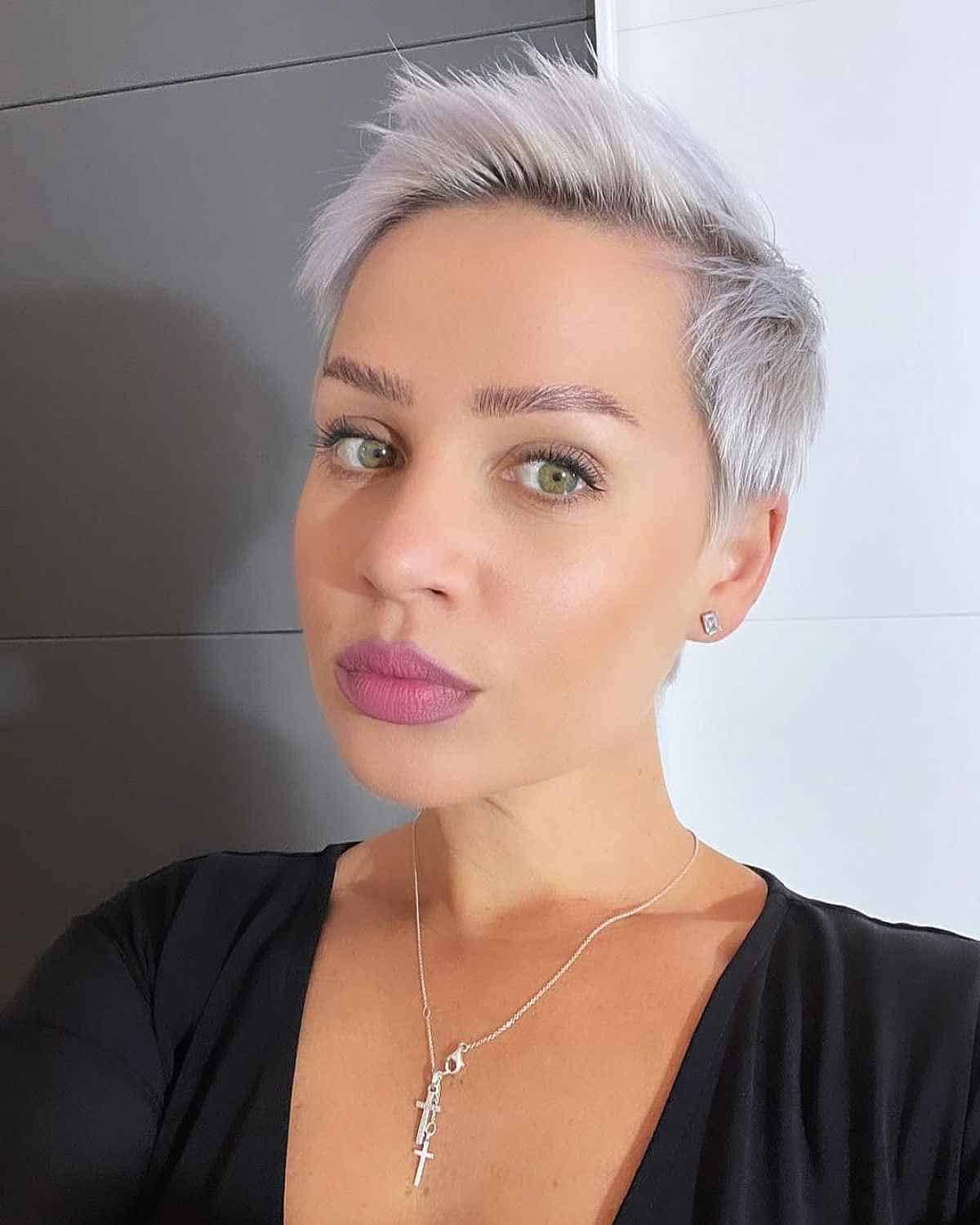 Versatile Textured Short Pixie Cut for Thick Hair