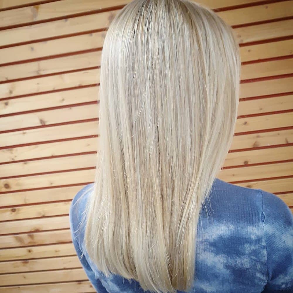 very light ash blonde hair