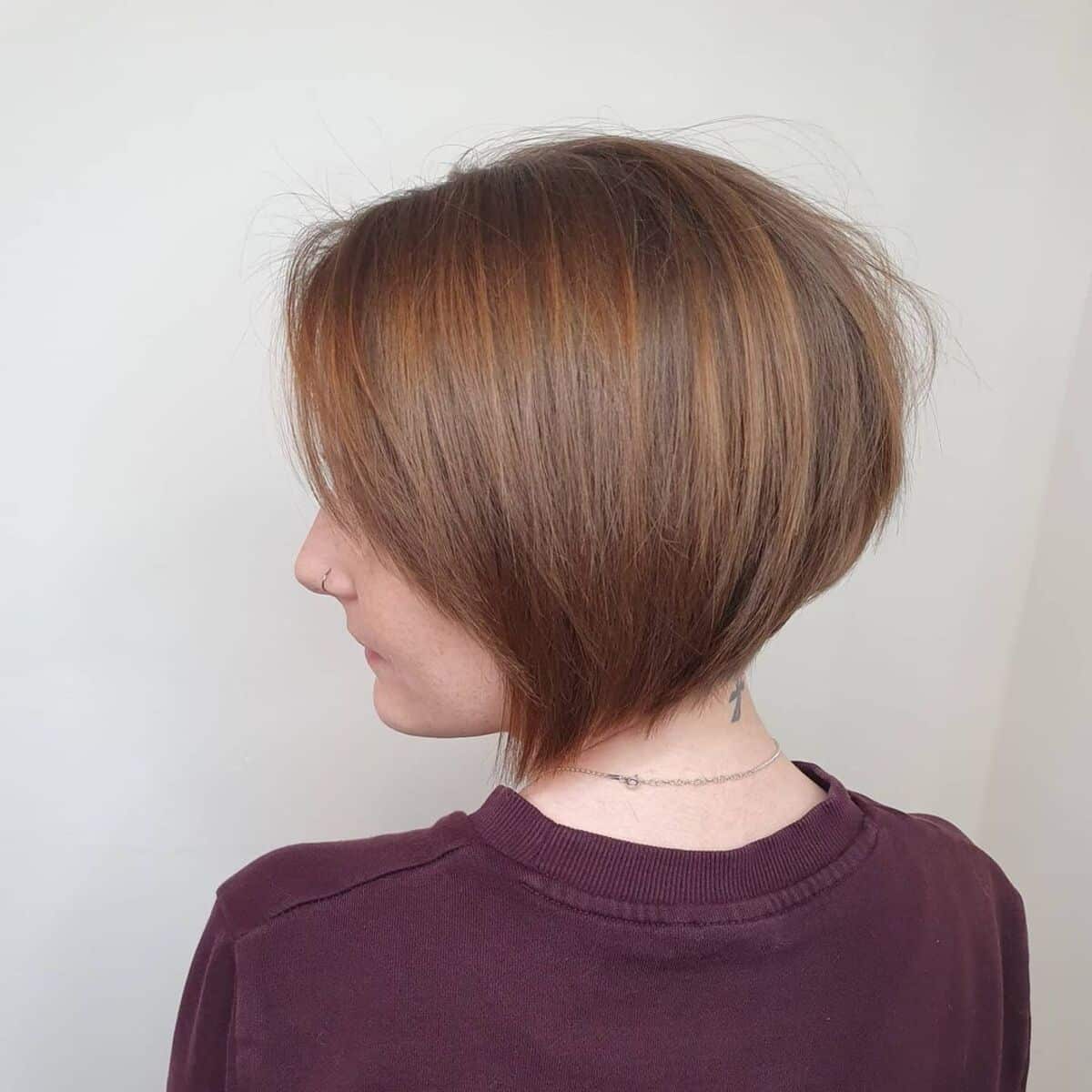 very short graduated bob haircut