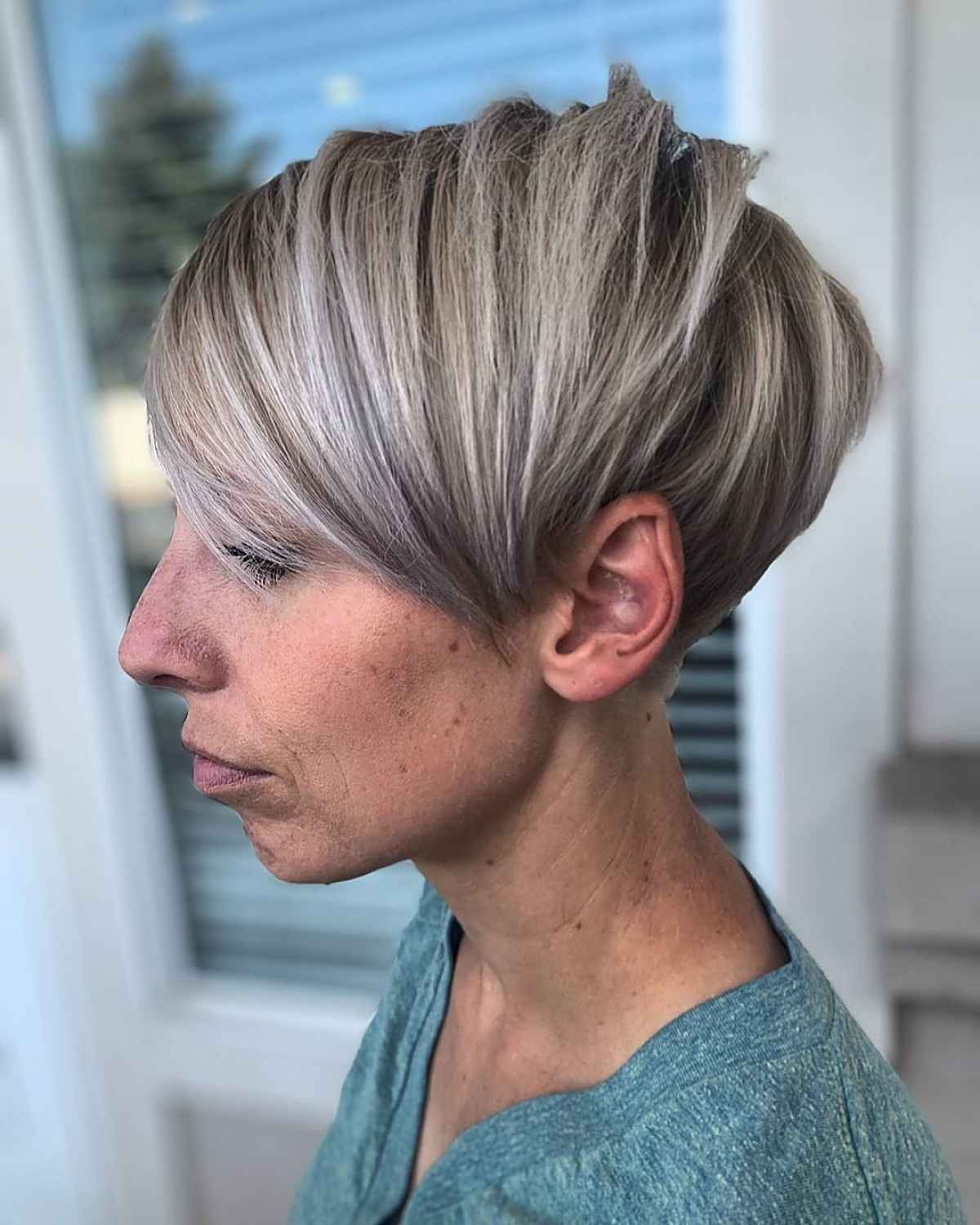 Very Short Pixie Bob with Side Bangs