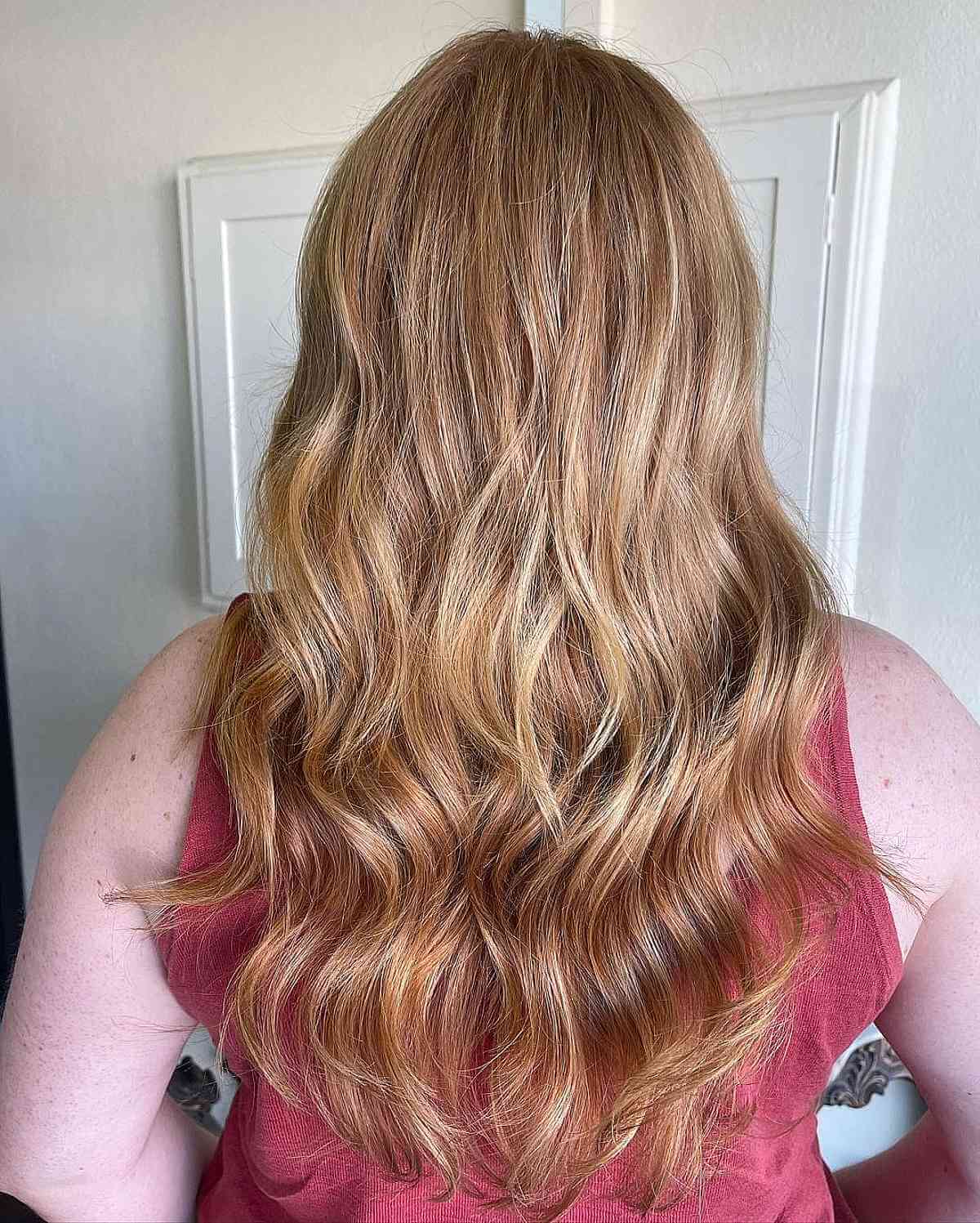 Warm Strawberry Blonde Highlights