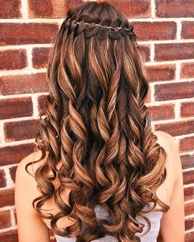 Waterfall Braid Prom Hairstyles for Long Hair