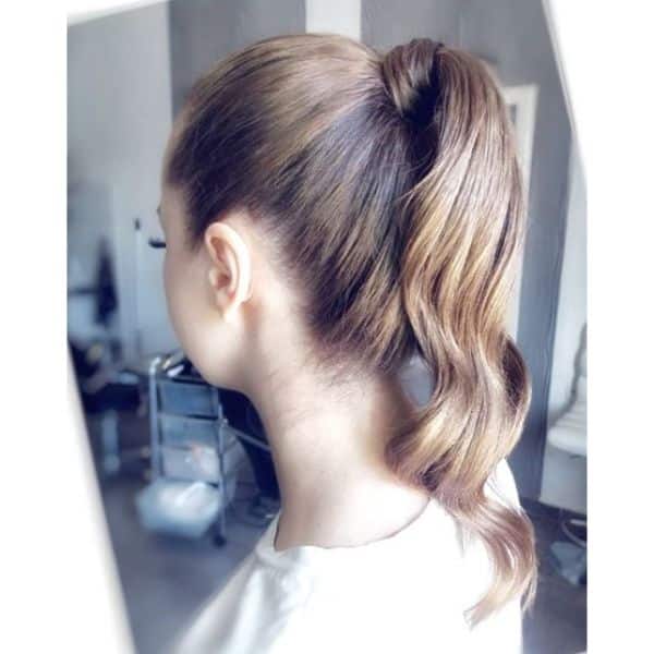 Wavy Sleek High Ponytail