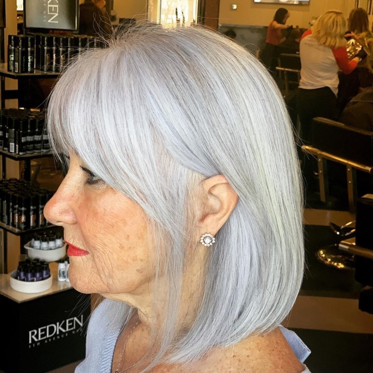 White silver blonde shade for women over 60