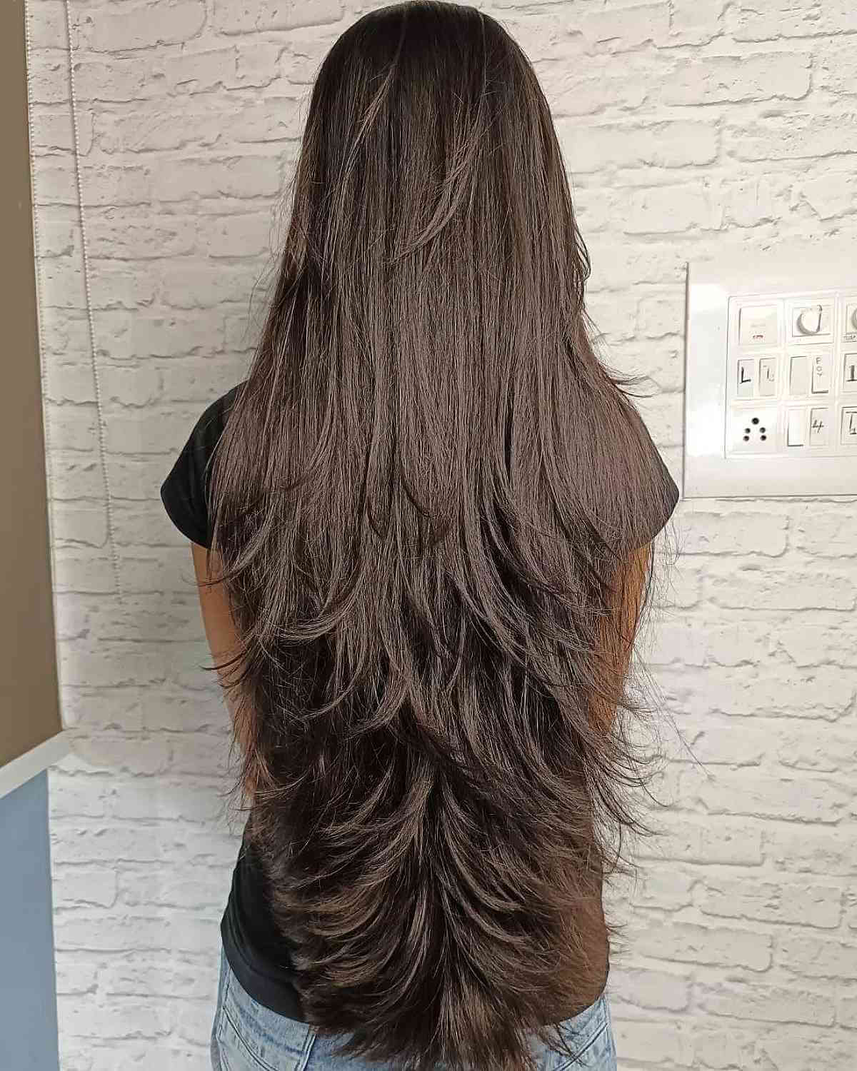 Wispy Layers for Extra Long Thick Hair