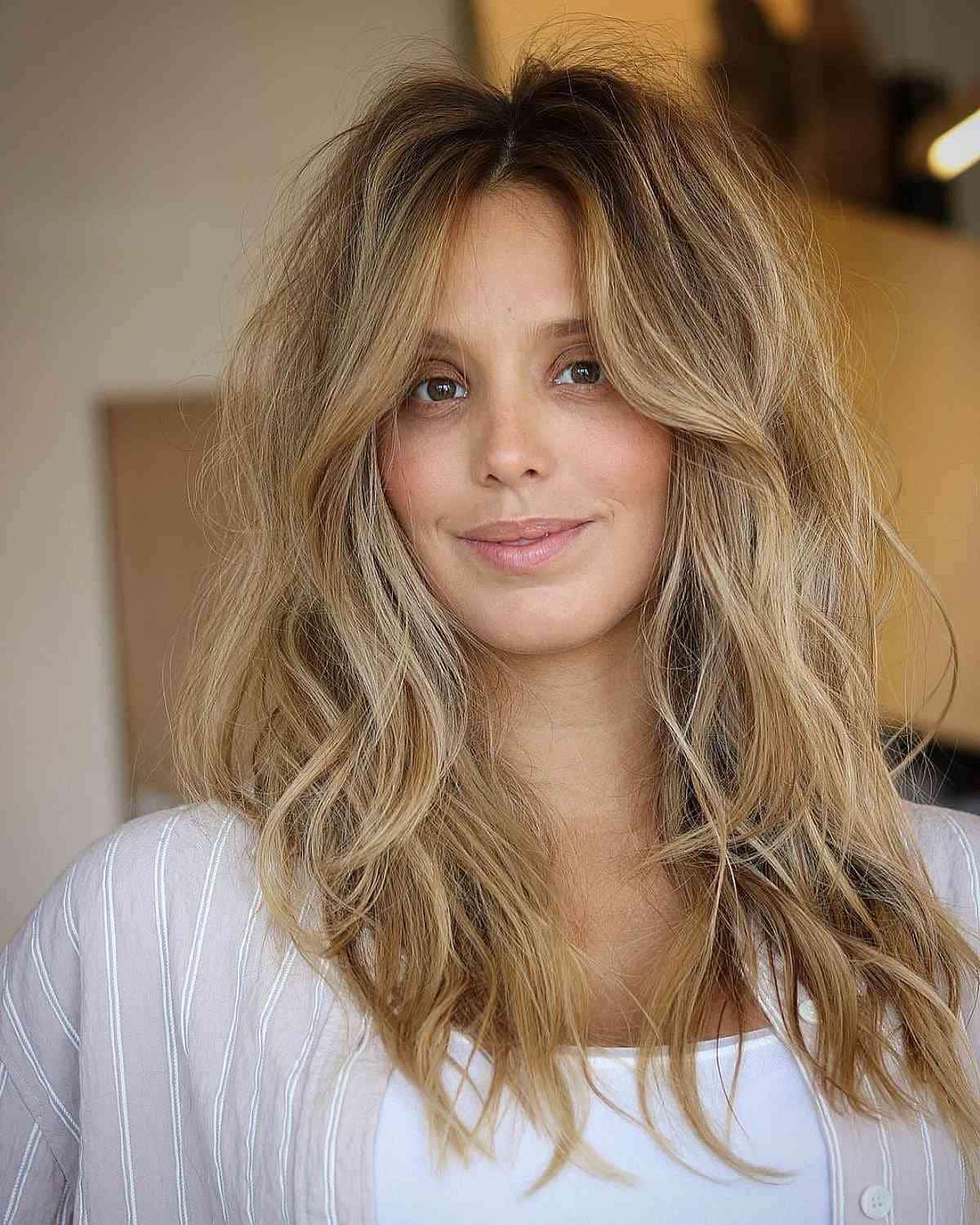 Wispy Medium-Length Thick Hair