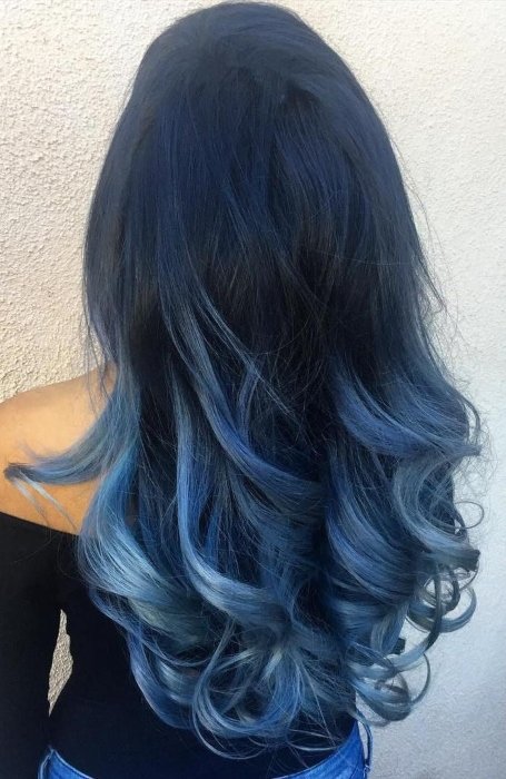 Black To Blue Ombre Hair