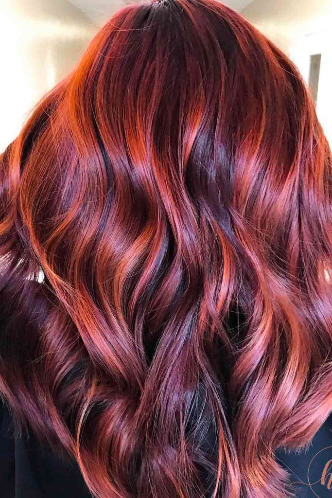 Brick Red Balayage