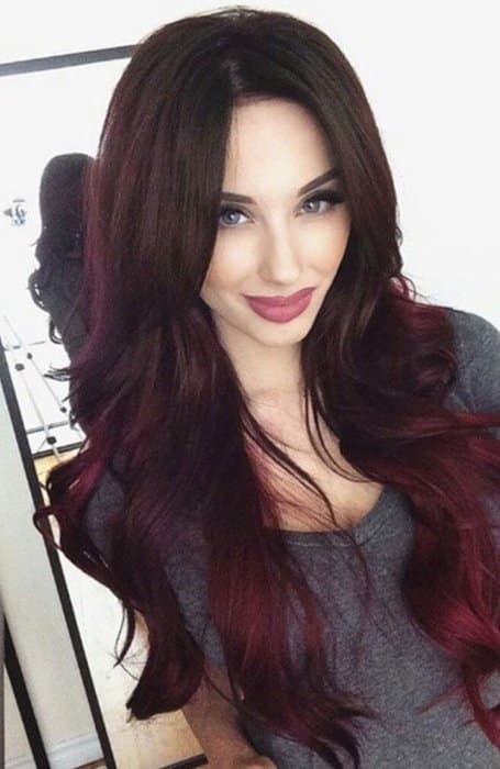 Burgundy Ombre Hair 