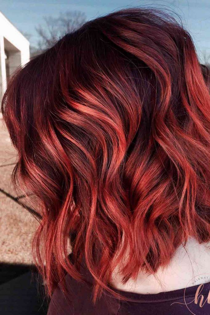 Dark Auburn Balayage