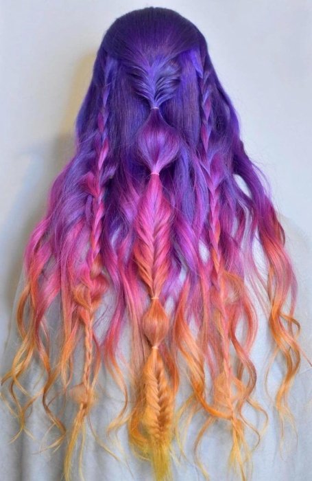 Galaxy Sunset Ombre Hair