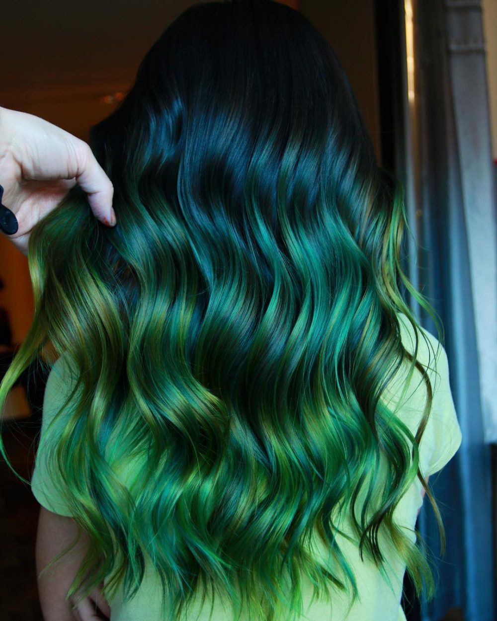 Green and Teal Mermaid Ombre Hair