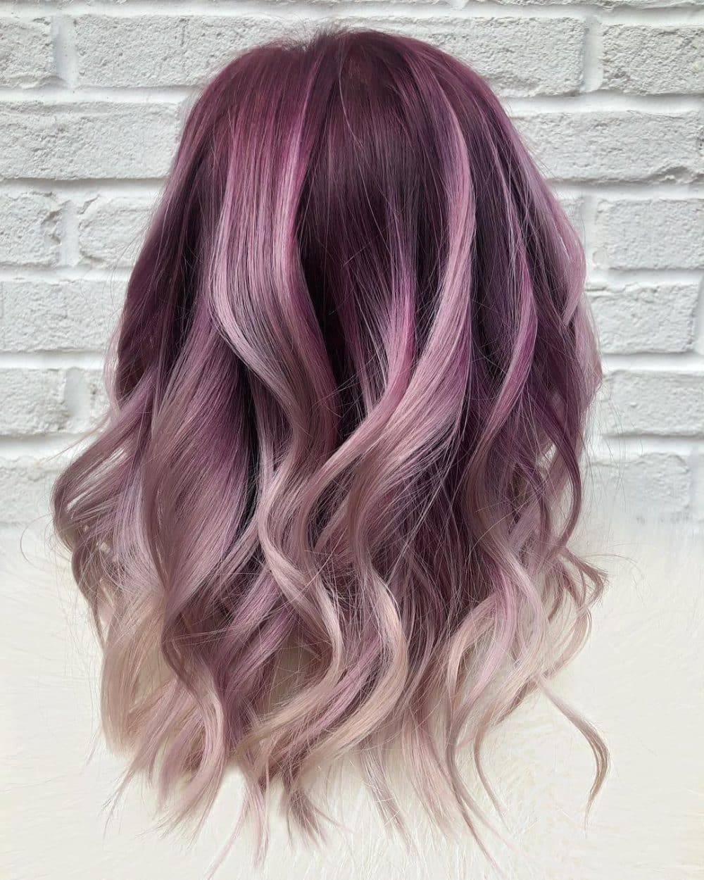 Luscious Dark to Pastel Purple Ombre Hair