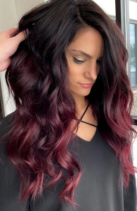 Maroon Ombre Hair