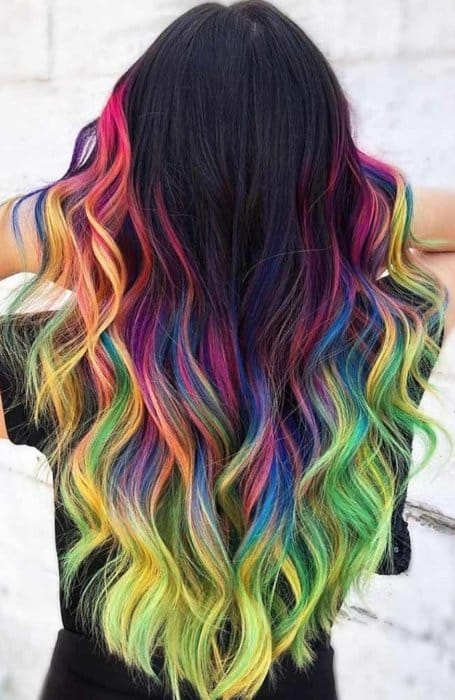 Rainbow Ombre Hair