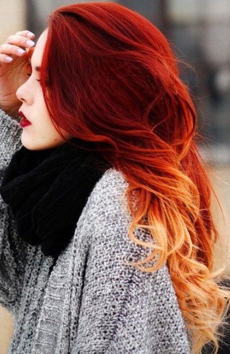 Red Ombre Hair