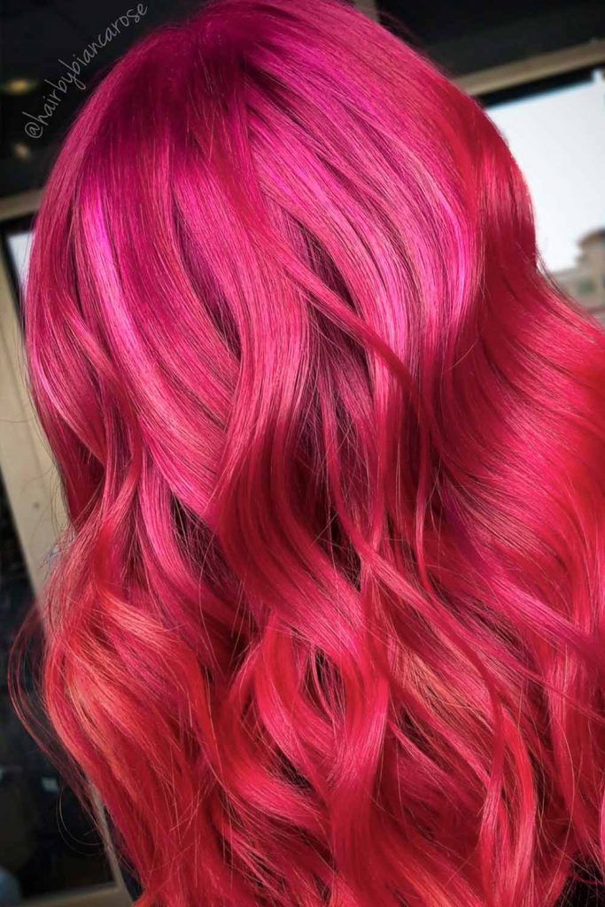 Red Rose Ombre, ombre red hair, red ombre color, red hair with ombre