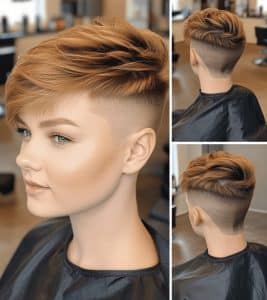 Cinnamon Fade Pixie Hair
